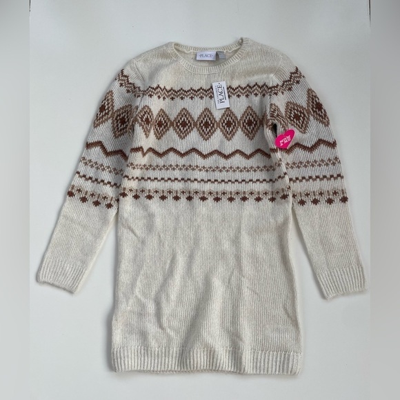 Children's Place Girls Mommy & Me Fairisle Sweater Dress Bunnys Tail Size 14 XL - Picture 2 of 10